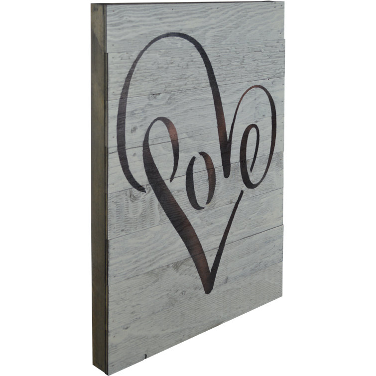 FiresideHome Love Wooden Wall Décor & Reviews Wayfair